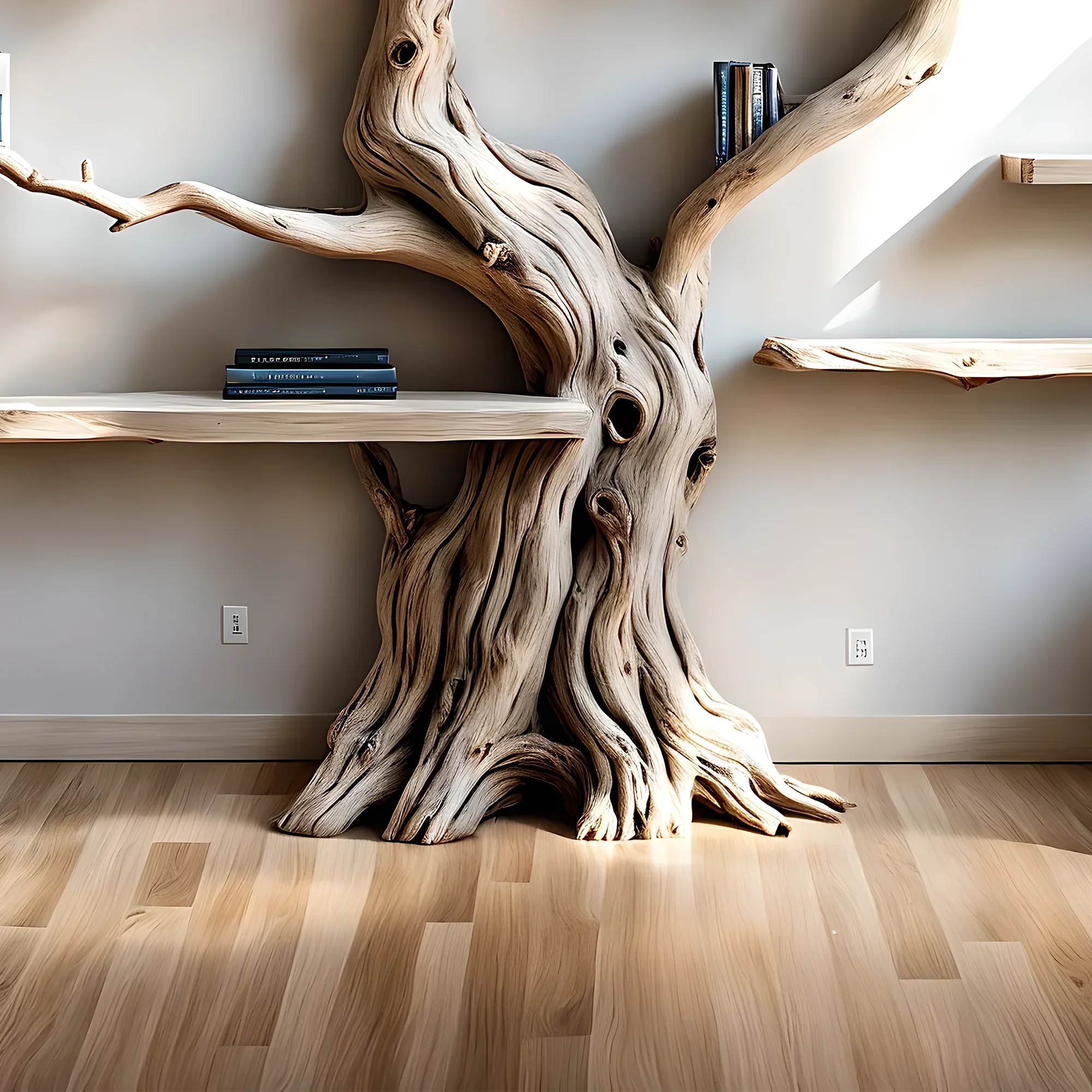 Bookshelf shaped like old trees, perennial trees, bookshelf for home decoration