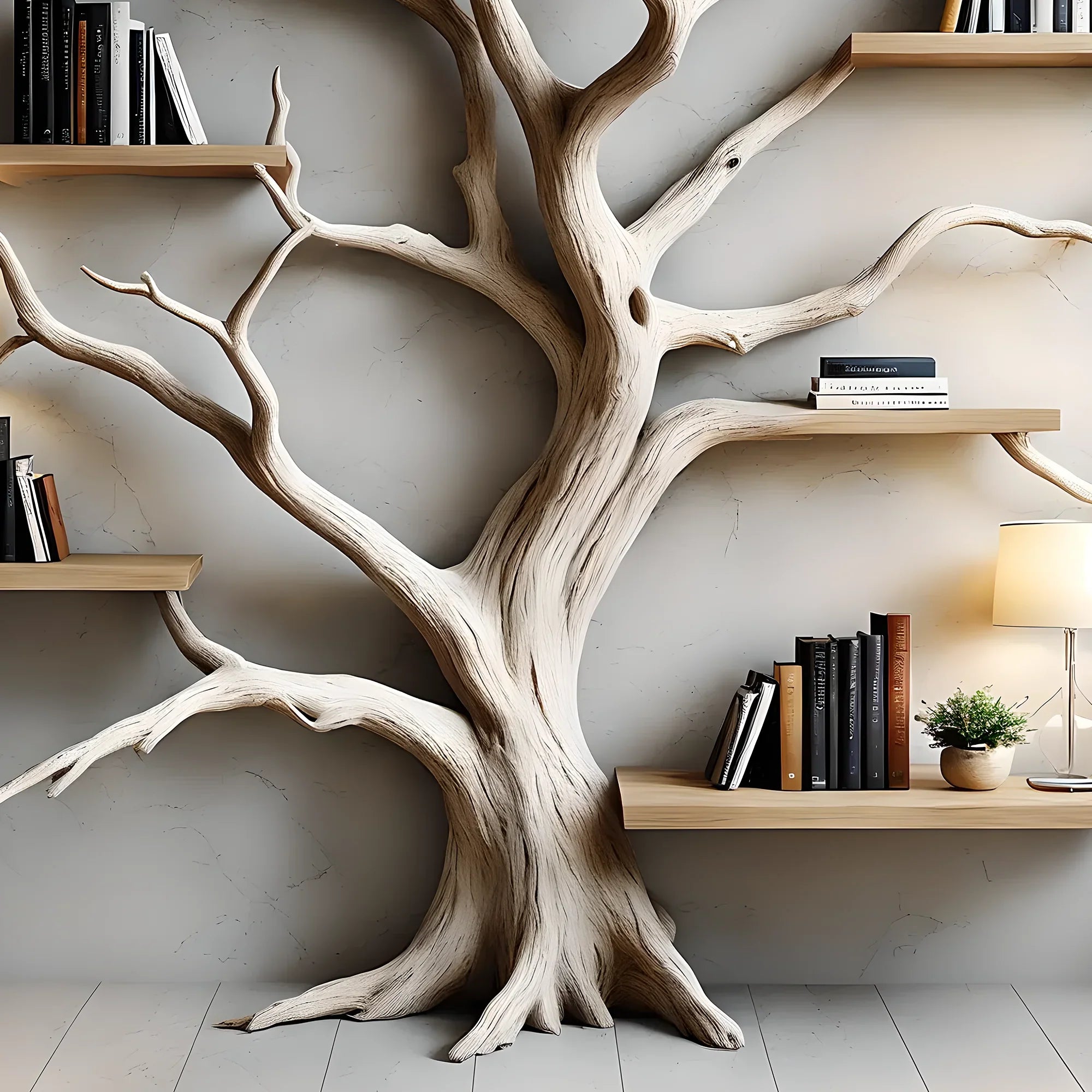 Bookshelf shaped like an old tree, bookshelf for home decoration