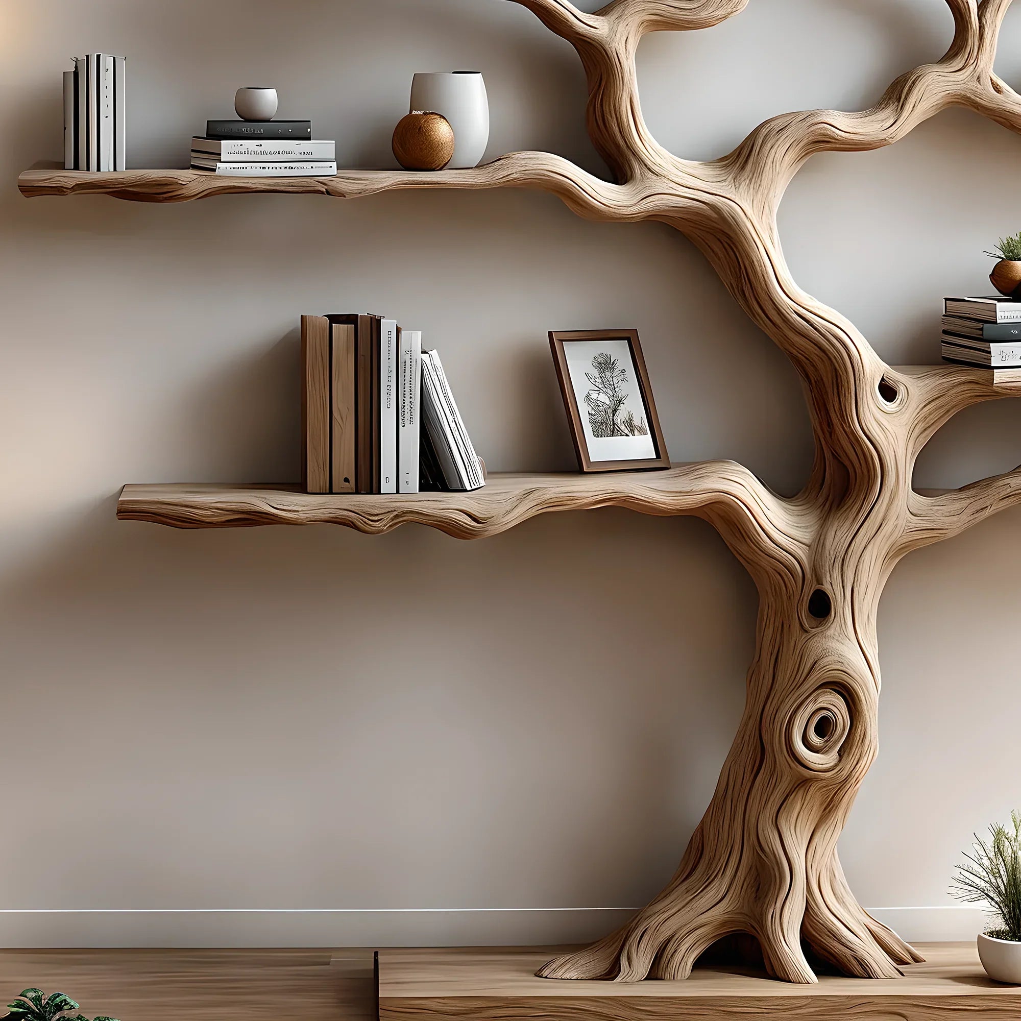 bookshelf wall decoration living room decoration children's room decoration tree-shaped shelf