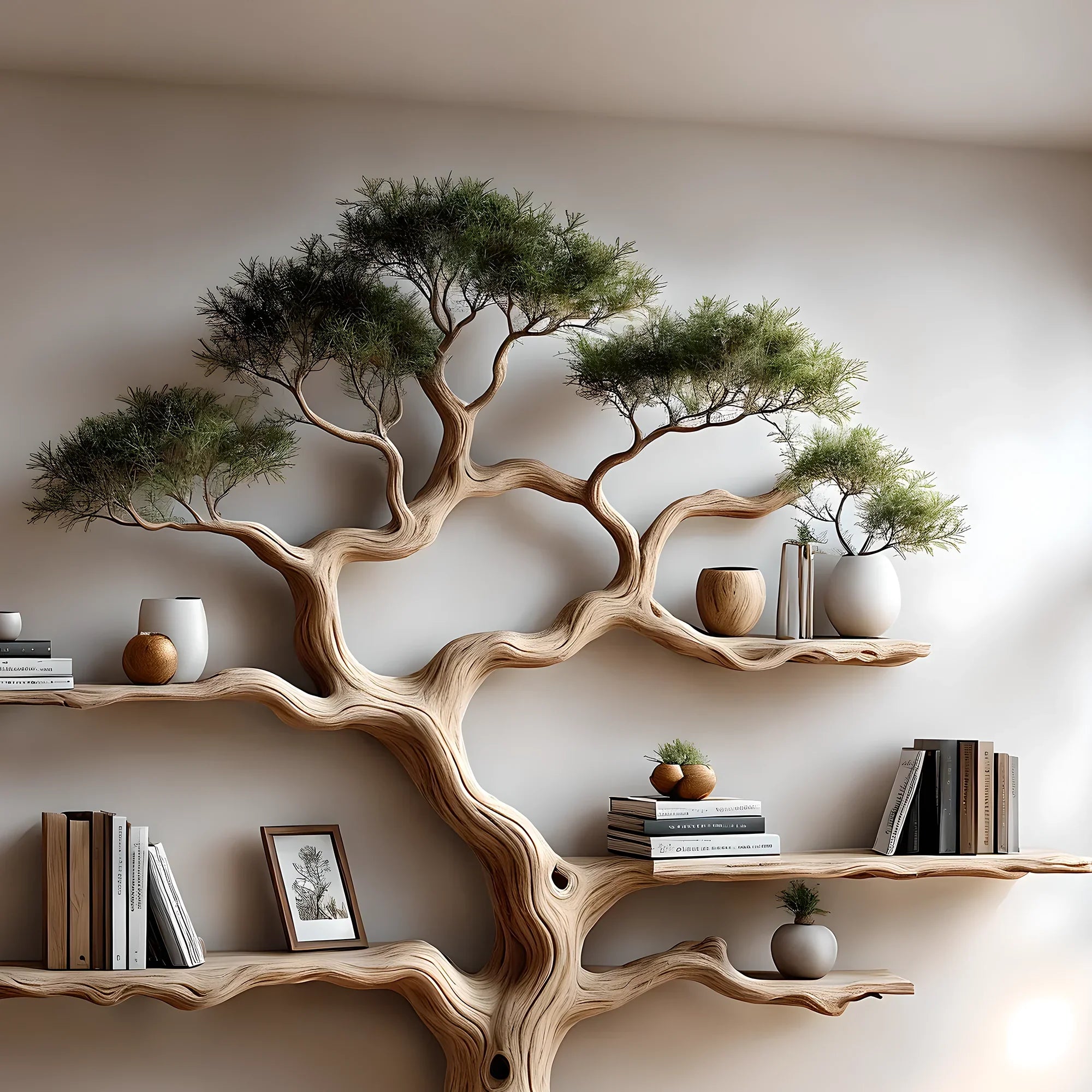 bookshelf wall decoration living room decoration children's room decoration tree-shaped shelf